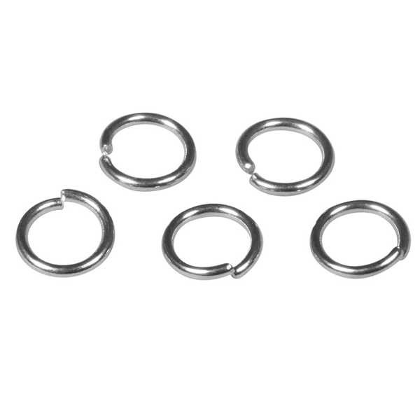Ringe aus Edelstahl Ø 7,0 mm, silberfarben 50 Stück