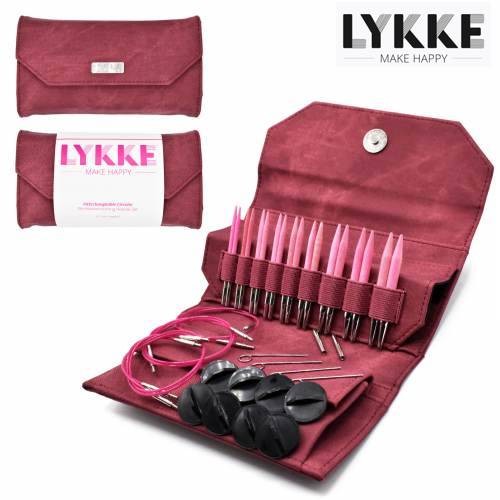 LYKKE Rundstricknadel-Set BLUSH RED 3,5-inch Nadel