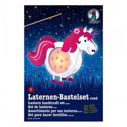 Laternen-Bastelset rund Ø 218mm, Einhorn