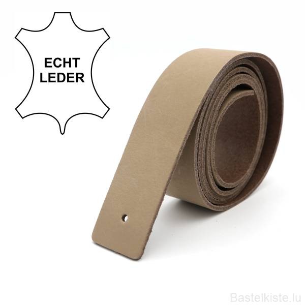 Echtes Lederband, Lederriemen GRAU-BEIGE