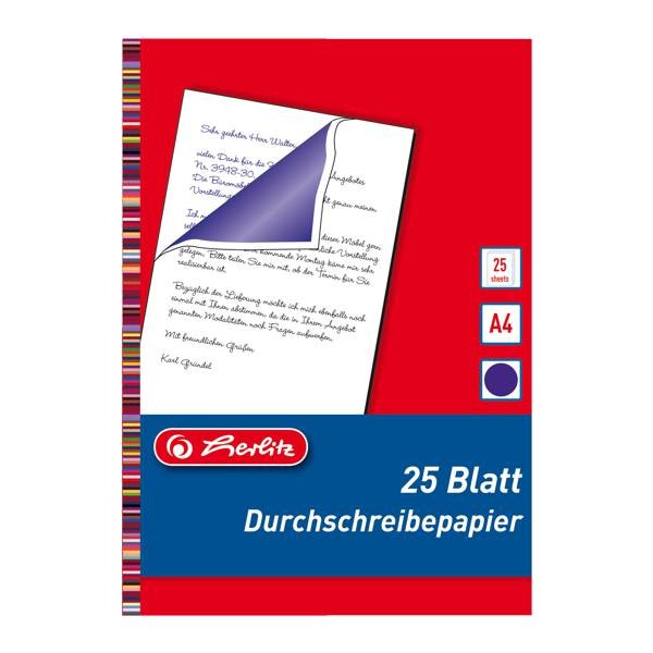 Durchschreibepapier, Kopierpapier DIN A4, blau