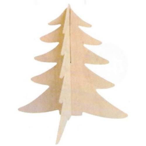 Holztannenbaum 15 x 12 cm, 2 Stück