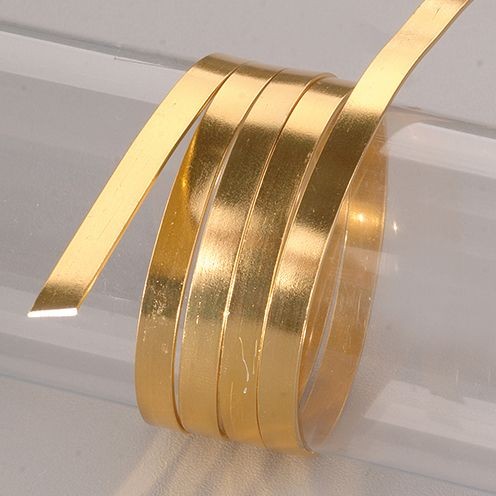 Aluminiumdraht flach gold eloxiert 1x5mm, 2m