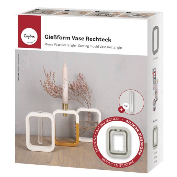 Silikonform, Gießform Vase Rechteck