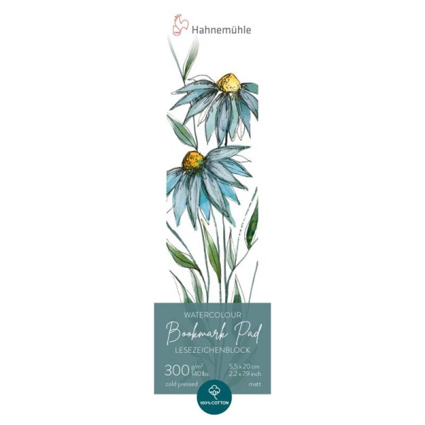 Hahnemühle Lesezeichen, Bookmark Pad 300g/m², 15 Blatt, bastelkiste.lu