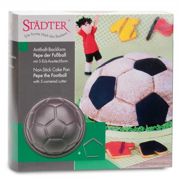 Backform "Pepe" Antihaft-Backform Fußball 3000ml