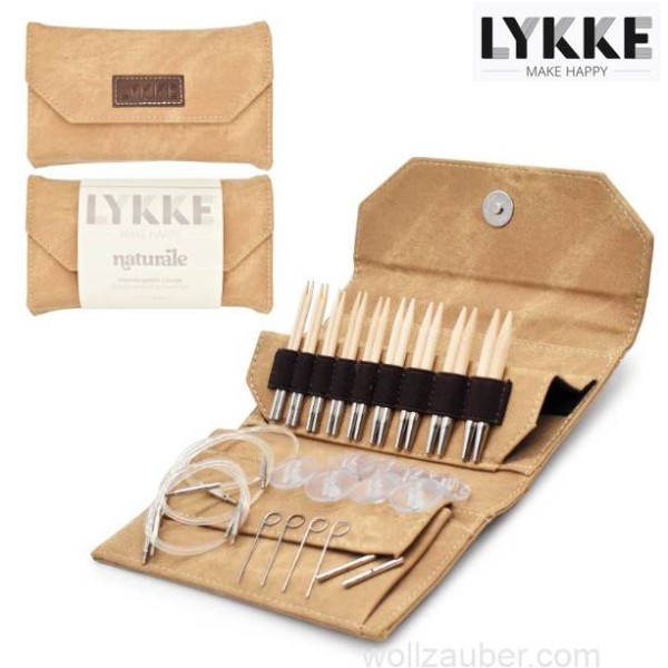 LYKKE Rundstricknadel-Set NATURALE UMBER 3,5-inch Nadeln