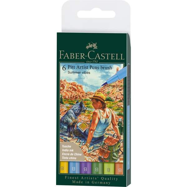 Pitt Artist Pen Tuschestifte 6er Set "Summer vibes"
