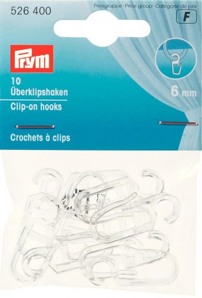 Überklipshaken 6mm transparent Prym 526400