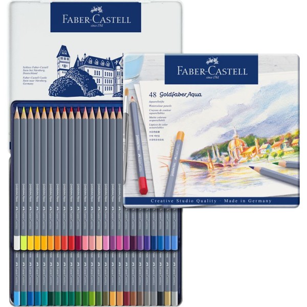 Goldfaber AQUA Aquarellstifte, 48er Metalletui