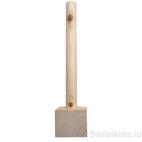 Holzständer, Holzsockel mit Holzstab für Skulptur 300mm