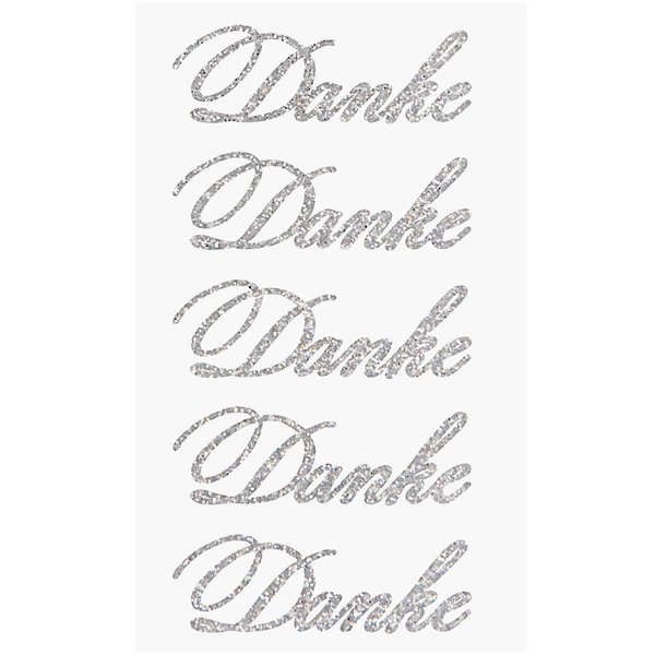 Sticker "Danke" in silber