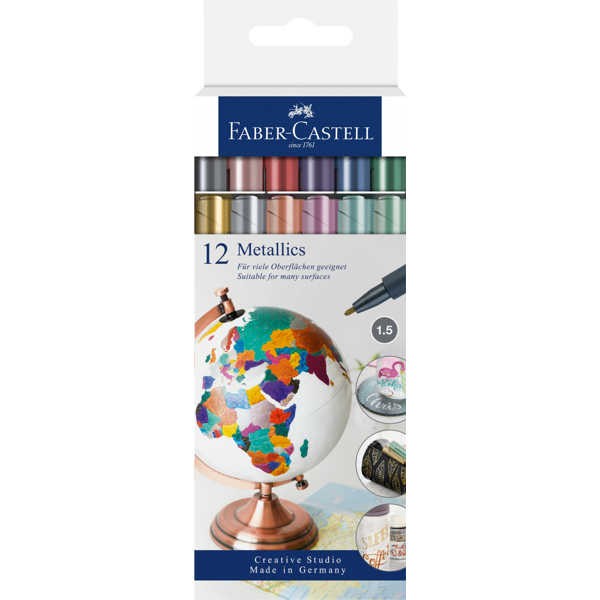 Metallics Marker-Set mit 12 Farben