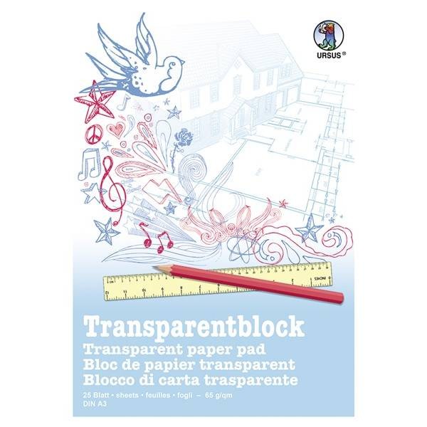 Transparentpapier DIN A4 & A3 satiniert Kalkpapier 65g/m²