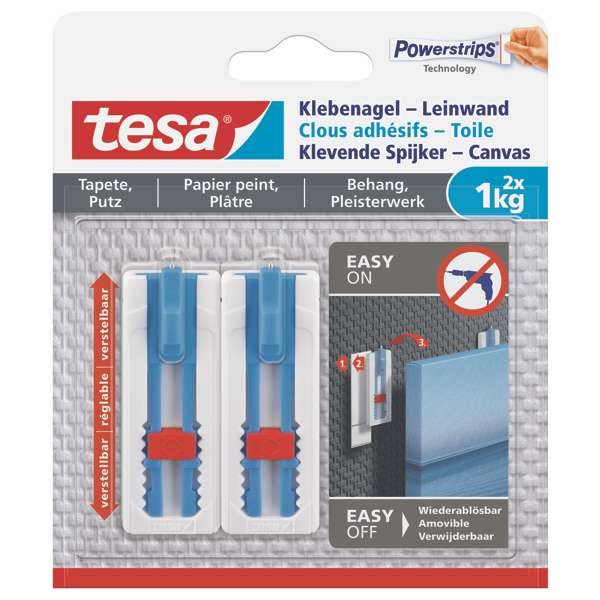 TESA Klebenägel Leinwand verstellbar 2x 1kg