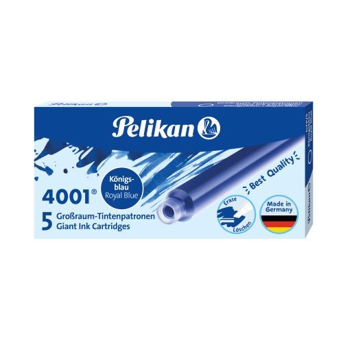 Pelikan Großraum-Tintenpatronen 4001 Blau, 5 Stück