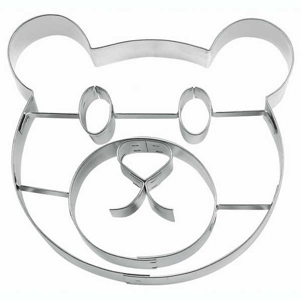 Präge-Ausstechform Teddygesicht aus Edelstahl