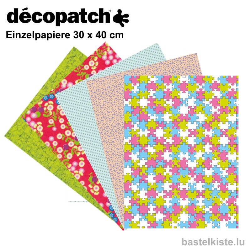 Einzelblätter décopatch Papier lose, 30x40cm