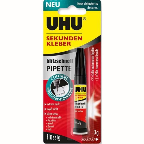 UHU Spezialsekundenkleber blitzschnell - flüssig -