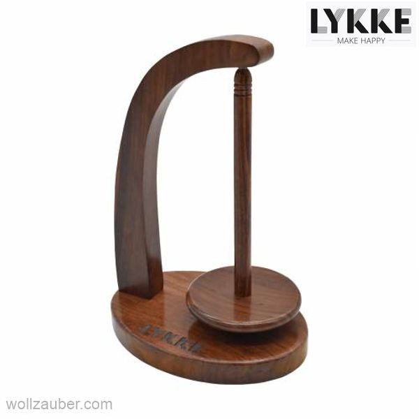 Wollabwickler mit magnetischer Pendel-Spindelspitze, Wollabroller "Shisham Holz"