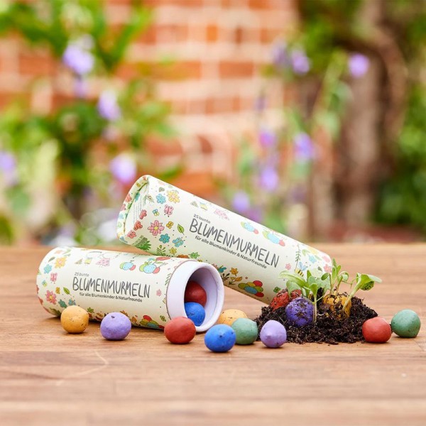 Blumenmurmeln, 25 Stück in Rolle