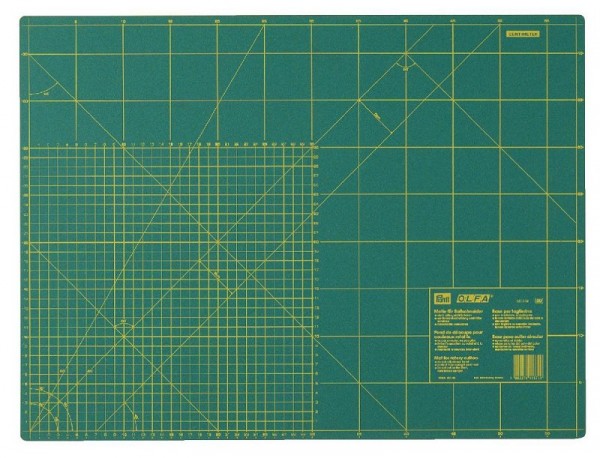 PRYM 611374 Schneideunterlage 45x60 cm cm/inch grün