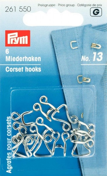 PRYM 261550 Miederhaken/Augen MS 13 groß