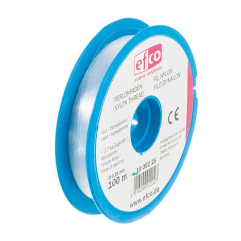 Perlonfaden 100m klar, transparent