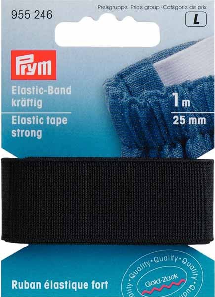 Elastic Band kräftig 25mm schwarz 1m