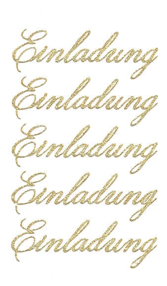 Sticker "Einladung" in gold