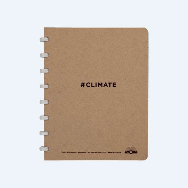 ATOMA Ring-Heft blanco DIN A5 mit Rand #CLIMATE, ►RECYCLED◄