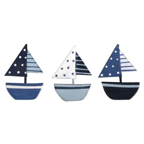 Metall Streuteile Boote 3,5 cm, 6 Stück