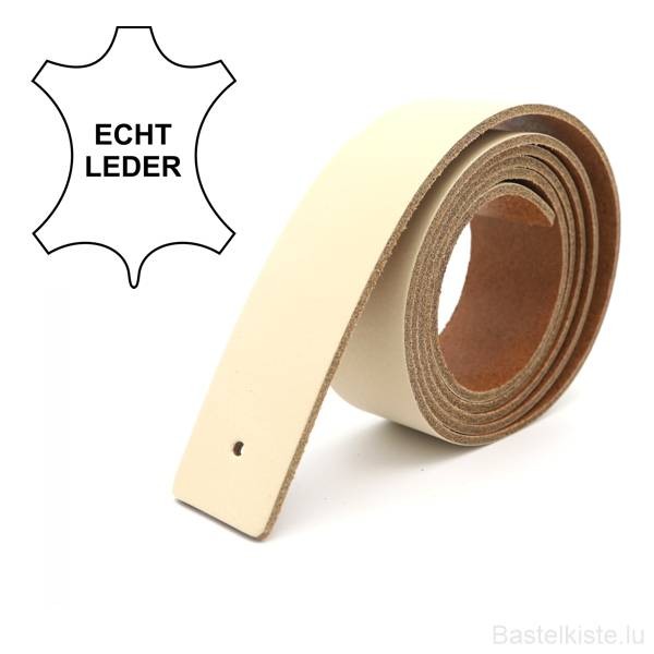 Echtes Lederband, Lederriemen HELLBEIGE