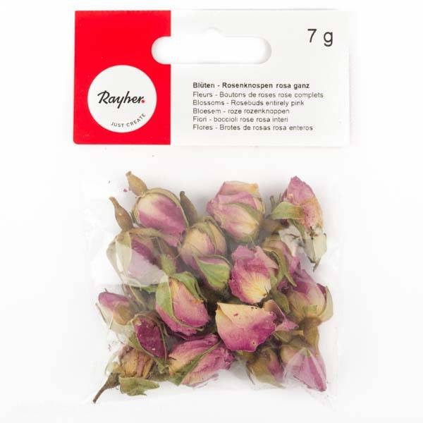 Blüten - Rosenknospen rosa ganz 7g