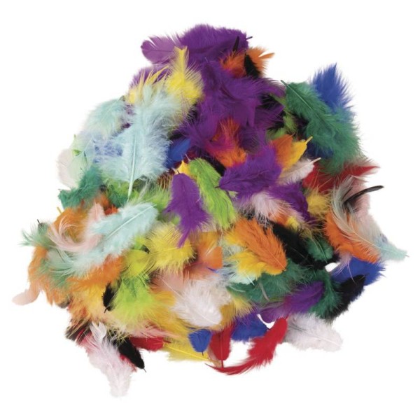 Federmischung 3-10 cm, MIX, bunt 10g