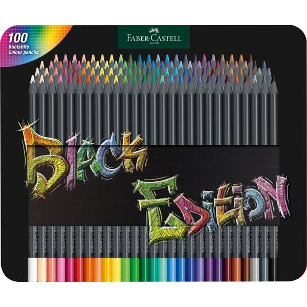 Black Edition Buntstifte, 100er Metalletui