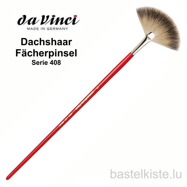 Dachshaar Fächerpinsel, Serie 408 langer Stiel