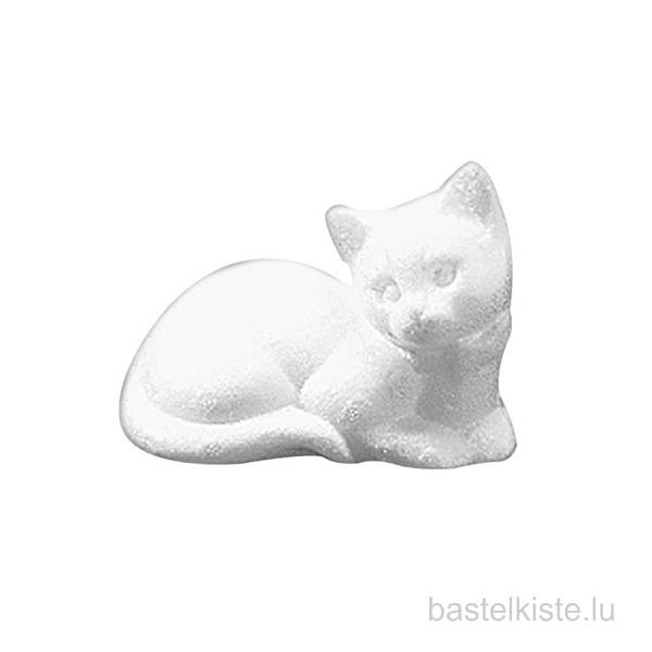 Styropor-Katze liegend 14cm