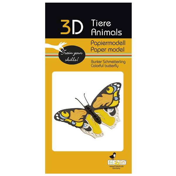 3D Papiermodell "buter Schmetterling" zum zusammenbauen