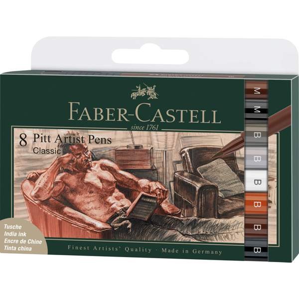 Pitt Artist Pen Tuschestifte 8er Set "Classic"