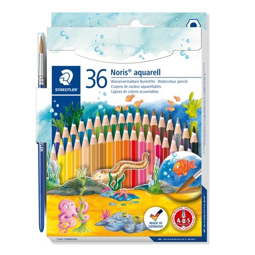 NORIS Aquarell, 36er Set Wasservermalbare Buntstifte