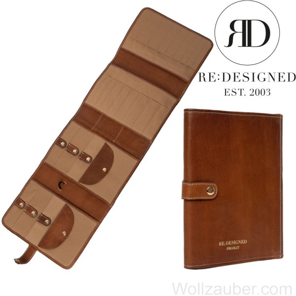 Re:Designed Lederetui Project 14, Walnut / Gold
