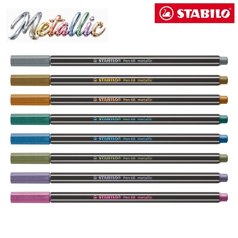 Stabilo Pen 68 Filzstifte Ø 1,0mm Einzelstifte Metallic, bastelkiste.lu